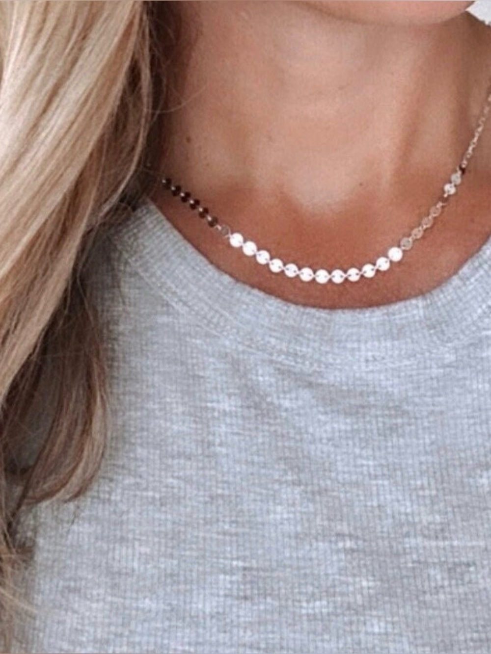 💛 New in Box Sterling Silver Disc Necklace